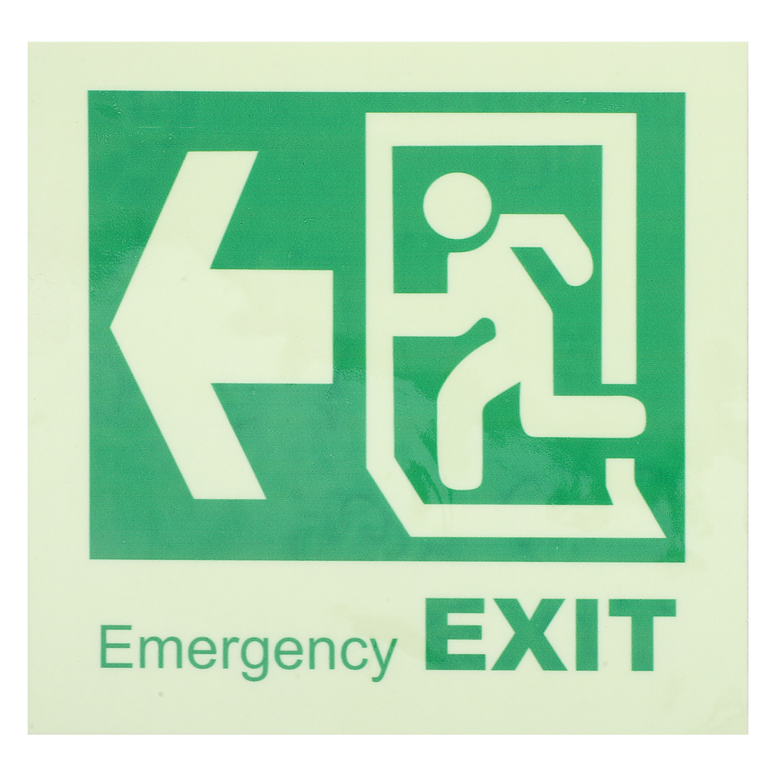 Emergency Exit Sign - 発光式非常口標識 自己粘着性暗闇で光る床用ステッカー スーパーマーケット、モール、映画館、バー用 安全案内標識