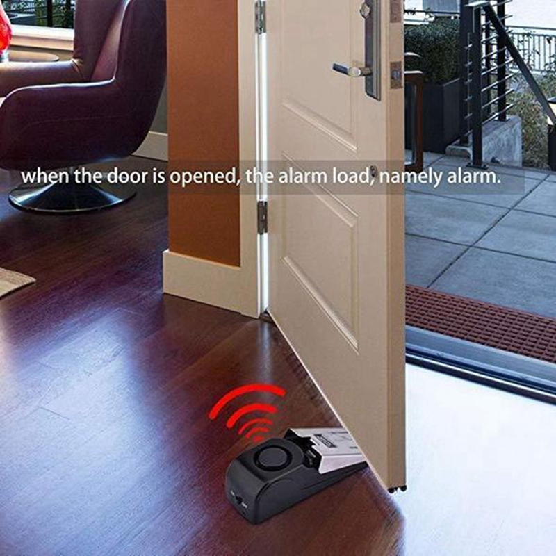 Door Stop Alarm - ワイヤレスドアストップアラームロック 125dB 振動センサー 防盗セキュリティシステム 家庭・ホテル用 -