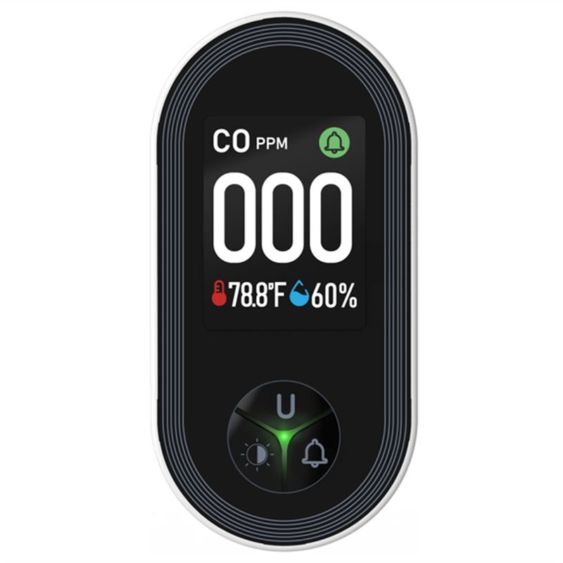 Co Detector Plug - A93PHOT! 温度湿度センサー 一酸化炭素検知器 3in1 プラグインディスプレイ 内蔵COモニター