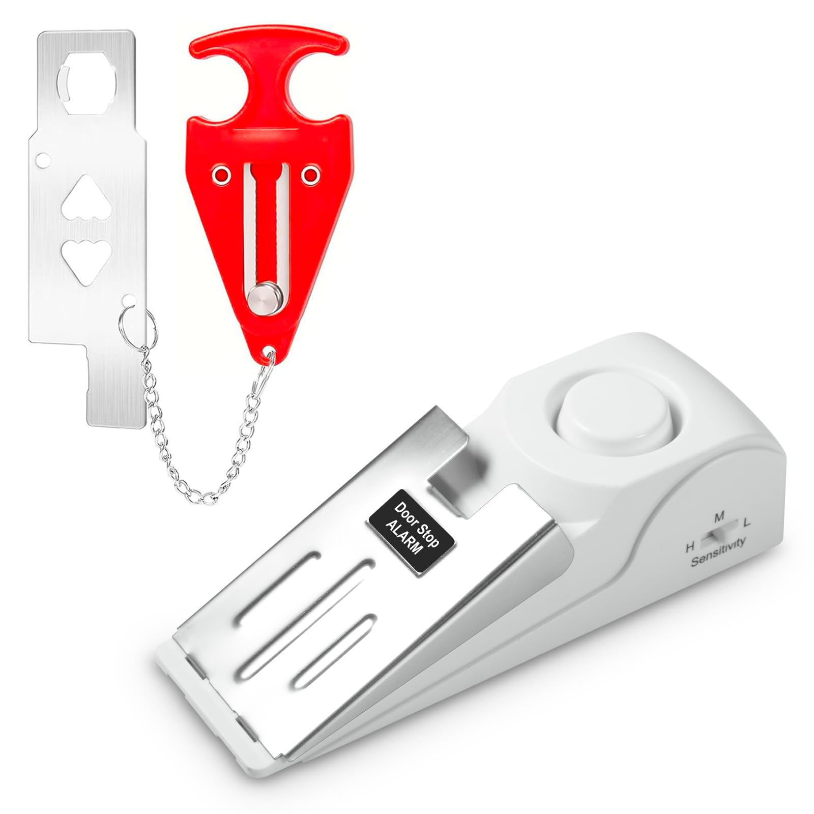 ポータブルドアストップアラーム旅行ホテルドアロック設置不要ホ - Door Stop Alarm のレビューと価格