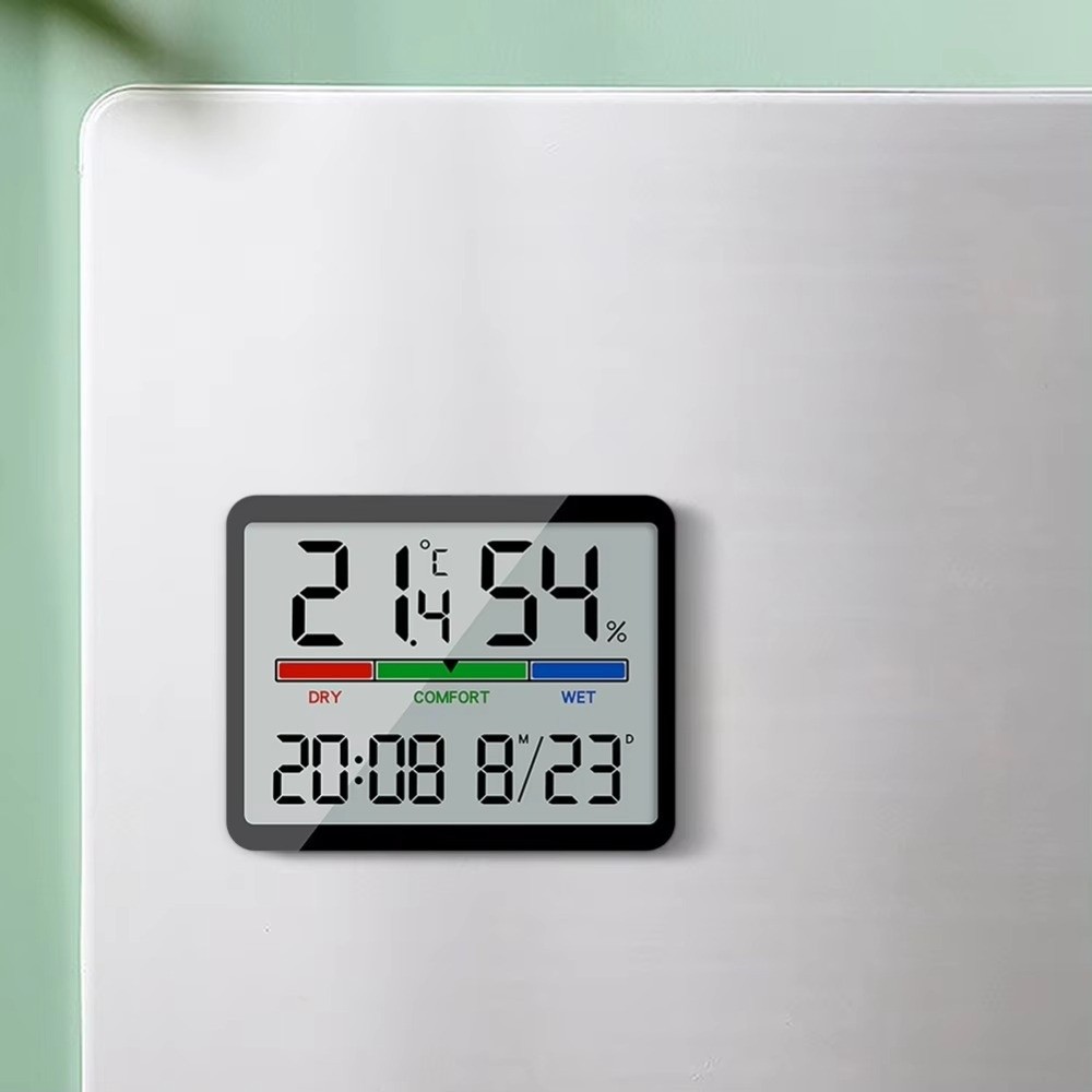 磁気吊り下げ時計大型液晶画面超薄型室内温度計デジタル表示湿度 - Pool Alarm Float のレビューと価格