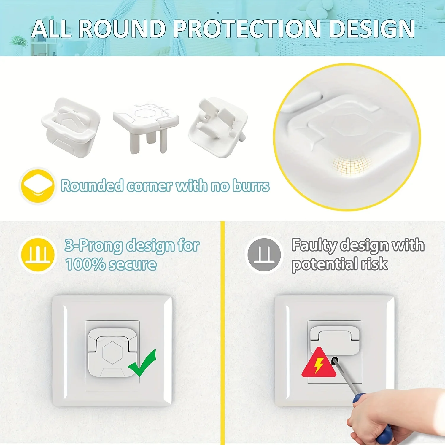 1-20個入りベビーガードコンセントカバー、チャイルドセーフ - Outlet Cover Baby のレビューと価格