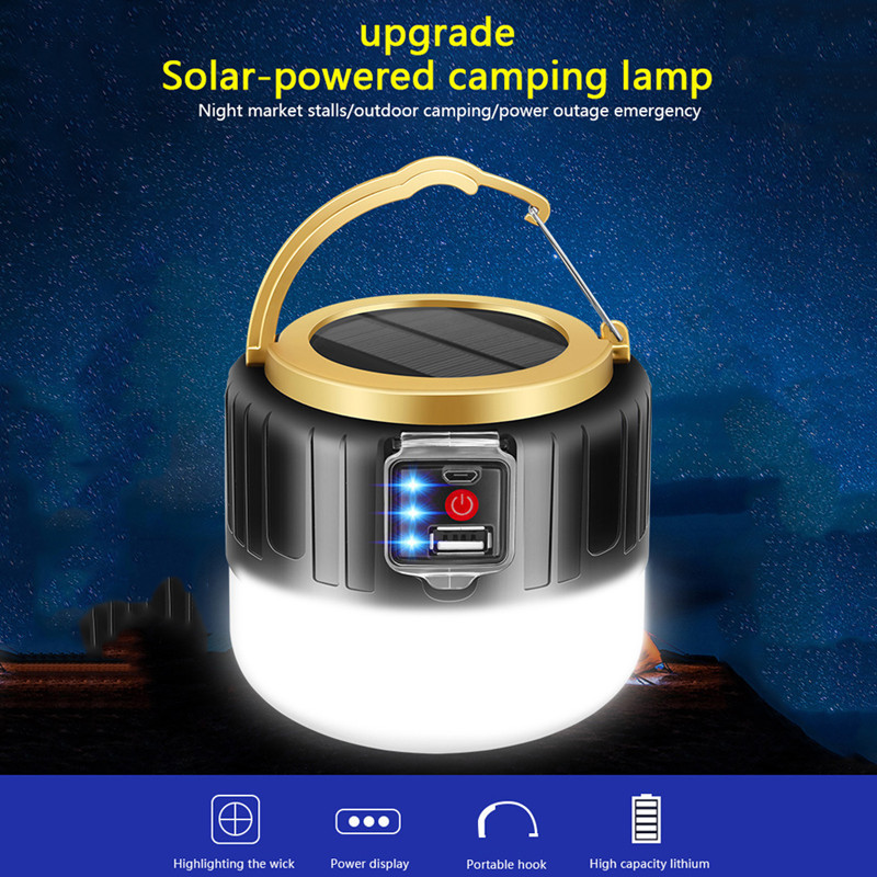 280 ワットソーラー LED キャンプライト USB 充電 - Power Outage Light のレビューと価格
