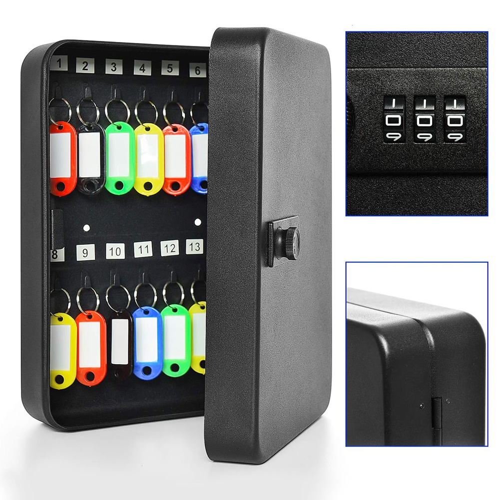 キー収納ロックボックス、20フック、コンビネーションキーキャ - Lockbox Key Secure のレビューと価格