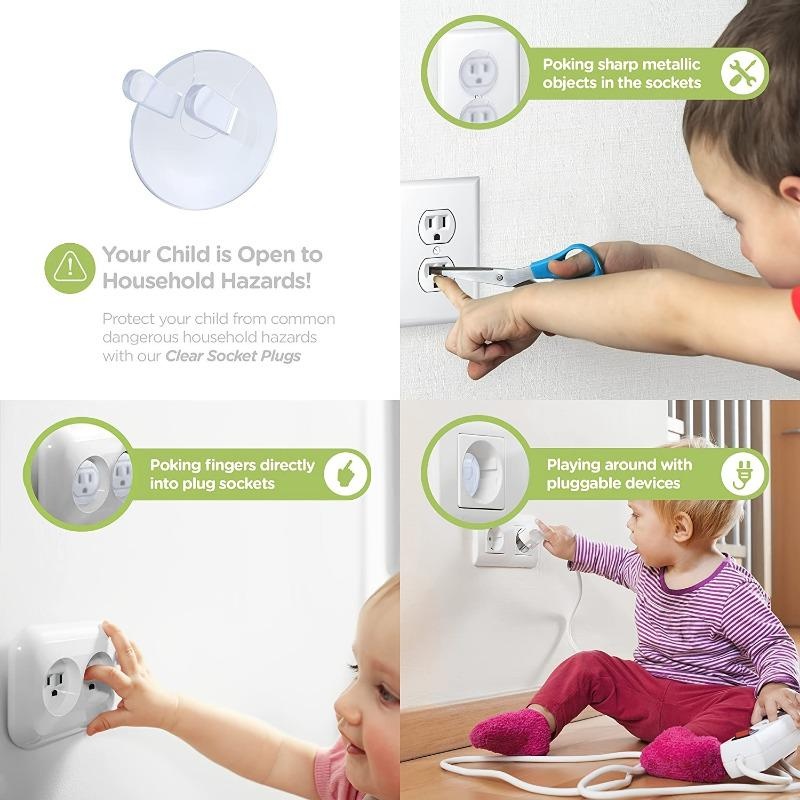 クリアなコンセントカバー、ベビーセーフティコンセントプラグカ - Outlet Cover Baby のレビューと価格